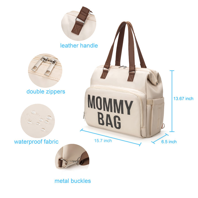 Anymom Mommy Diaper Bags Khaki 3 pcs Set Nappy Backpack