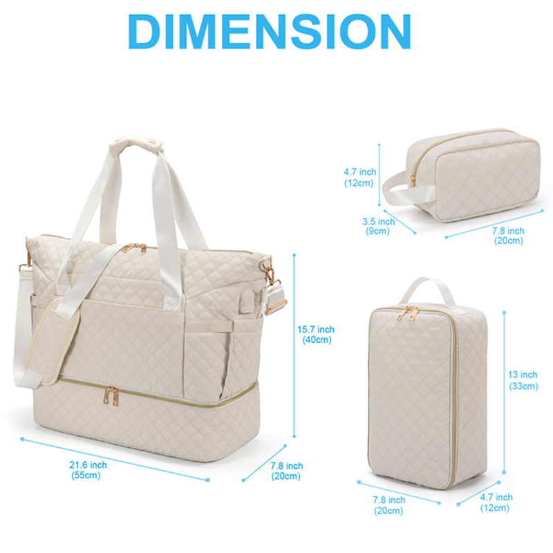 Anymom Mommy Diaper Bag Pink Handbag 3 pcs Set with Pockets