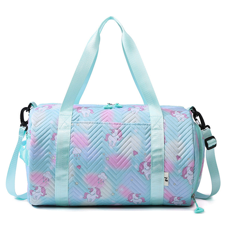 Anymom Mommy Diaper Bag Blue Unicorn Waterproof Shoulder Bag