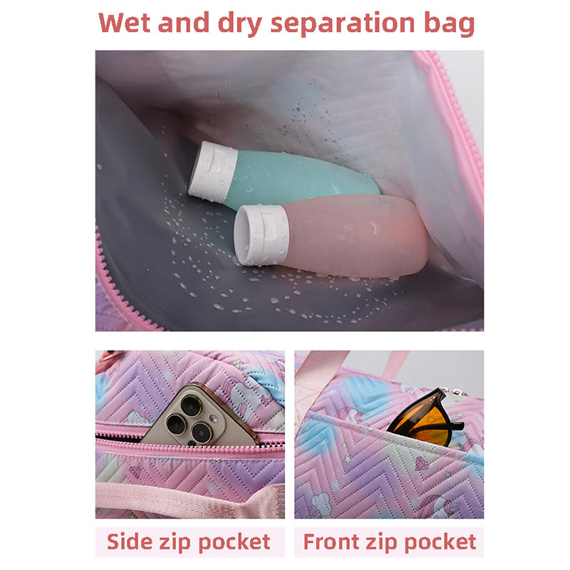 Anymom Mommy Diaper Bag Blue Unicorn Waterproof Shoulder Bag