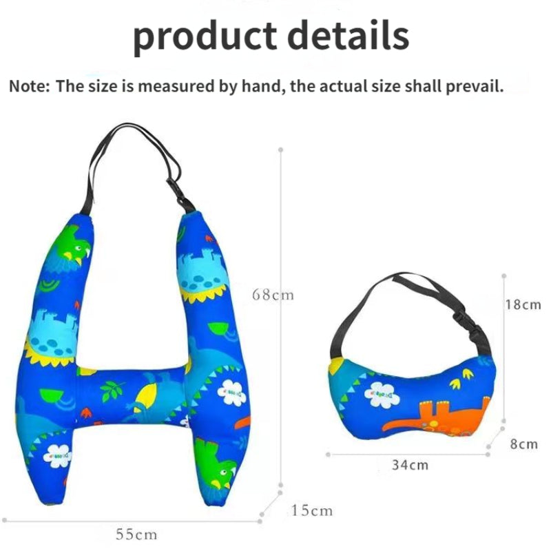 Anypillow Car Travel Pillow Blue Space 1 Set H-Shape Neck Support