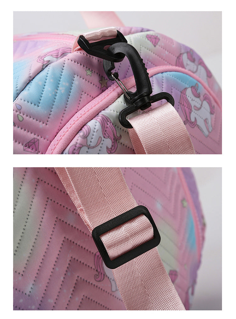 Anymom Mommy Diaper Bag Blue Unicorn Waterproof Shoulder Bag