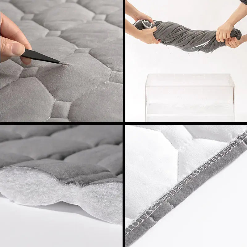 Anycozy Headboard Cover Khaki Diamond Pattern Quilted Velvet Cover 130x70cm