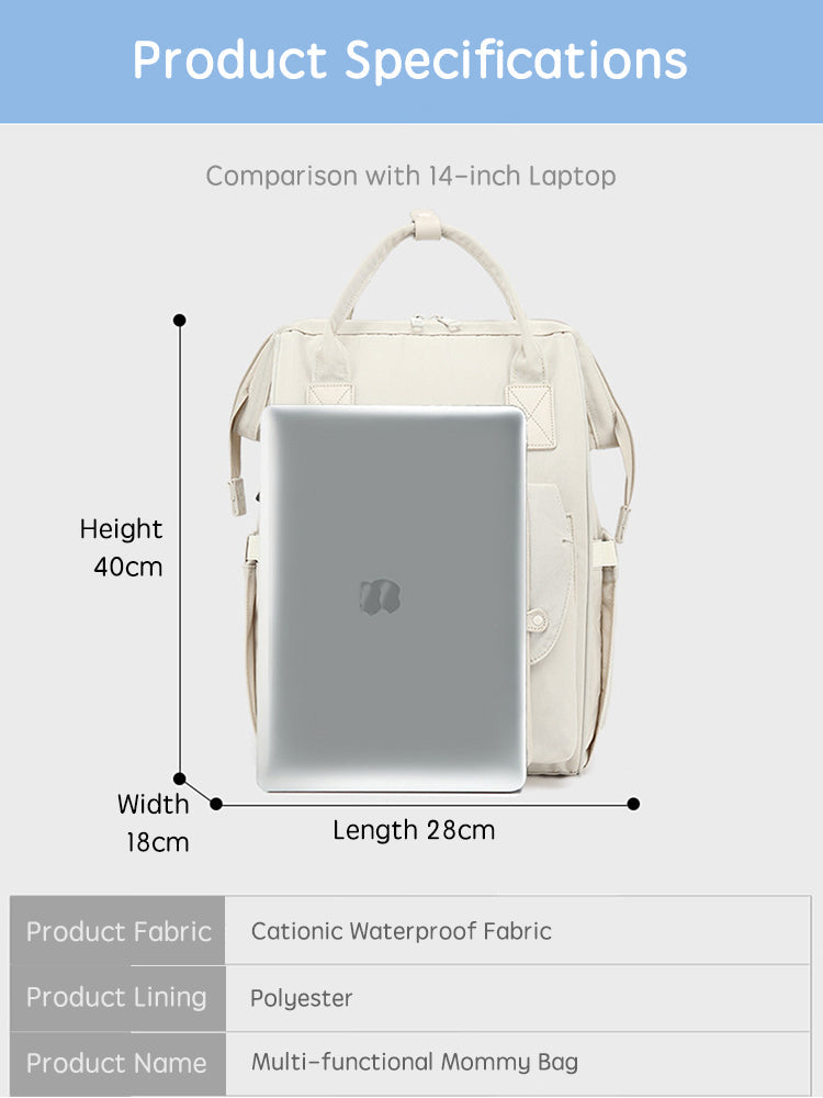 Anymom Mommy Diaper Bag Blue Backpack with USB Port