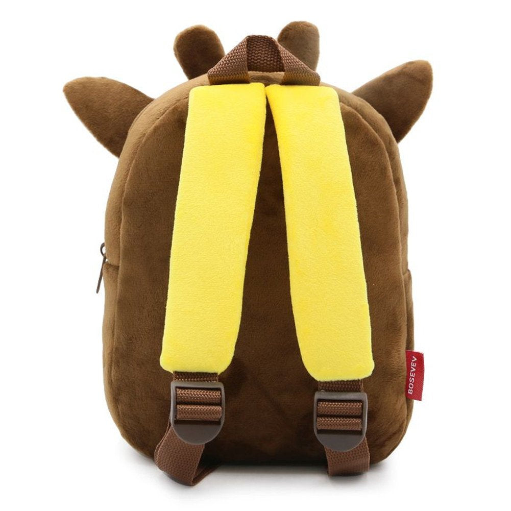 Anykidz 3D Dark Brown Giraffe Kids School Backpack