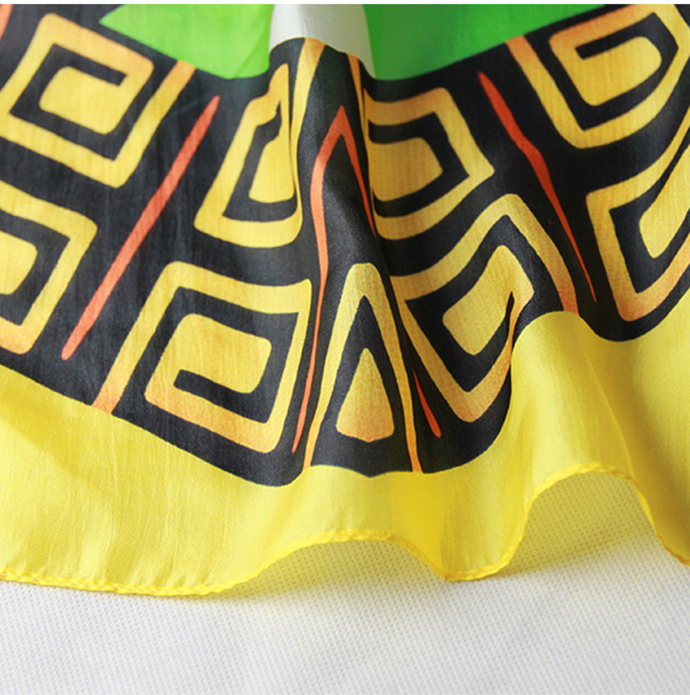 Anyyou 100% Mulberry Silk Butter Yellow Long Scarf for Women