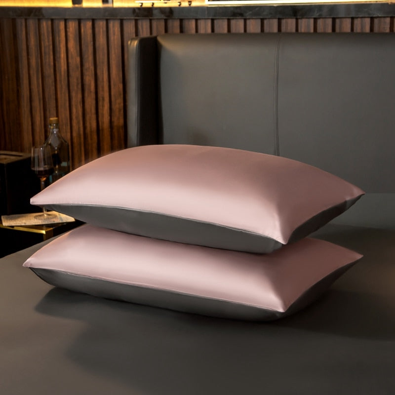 Anycozy Duvet Comforter Set Full Pink/ Deep Grey Blanket Bedspread 4 Pcs Bed Set