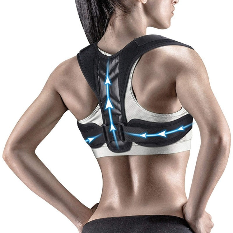 Anyfit Black Corrector Belt Medium Back Posture Adjustable