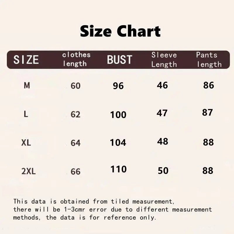 Anychic Pajama Set Black Large Cute Cartoon Soft Long Sleeve Comfortable Loose Women Homewear Suit