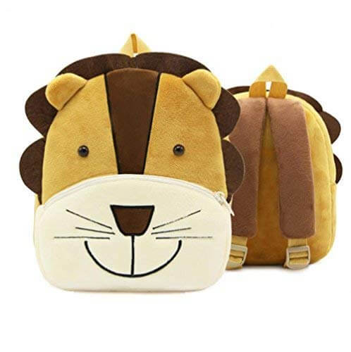 Anykidz 3D Brown Lion Kids School Backpack