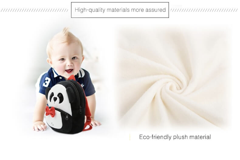 Anykidz 3D Black Panda Kids School Backpack