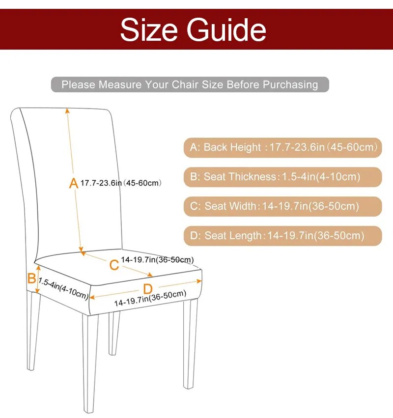 Anyseat Chair Cover Beige Corn Kernels Waterproof Universal Size for Dining Room Stretch Seat Slipcovers