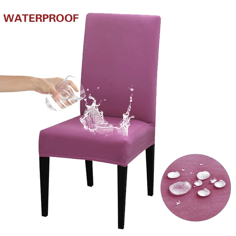 Anyseat Chair Cover Bright Red with Anti-Dirt and Waterproof Elastic Material for Dining Room Kitchen Wedding Hotel Banquet Restaurant