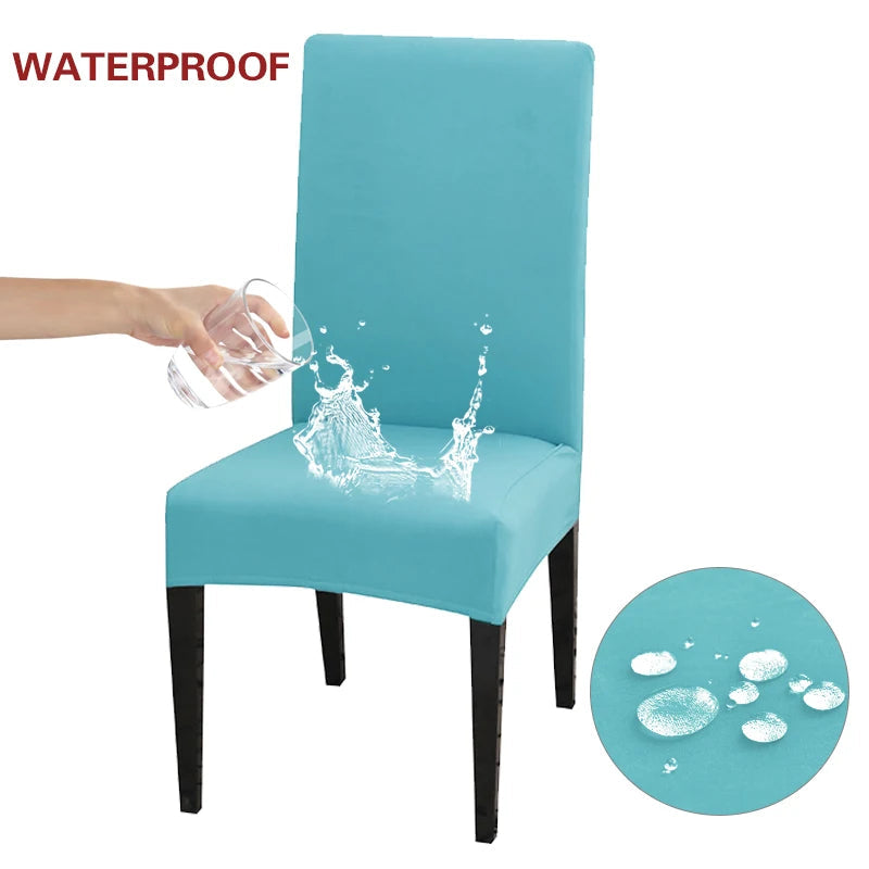 Anyseat Chair Cover Sky Blue with Anti-Dirt and Waterproof Elastic Material for Dining Room Kitchen Wedding Hotel Banquet Restaurant