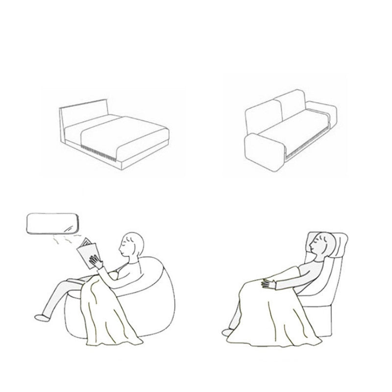 Anycozy Throw Blanket Red Cashmere Slipcovers 127*172cm