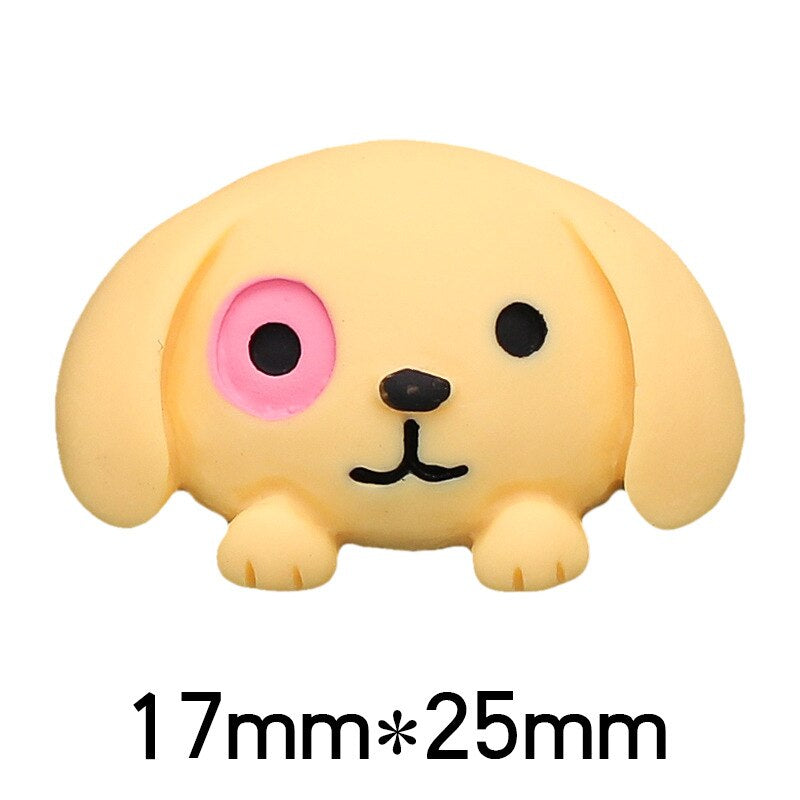 Anykidz 5pcs Dog Head Design Shoe Charm Accessories Jeans Clogs Pendant Pin Designer Ornament Jibbitz for Crocs