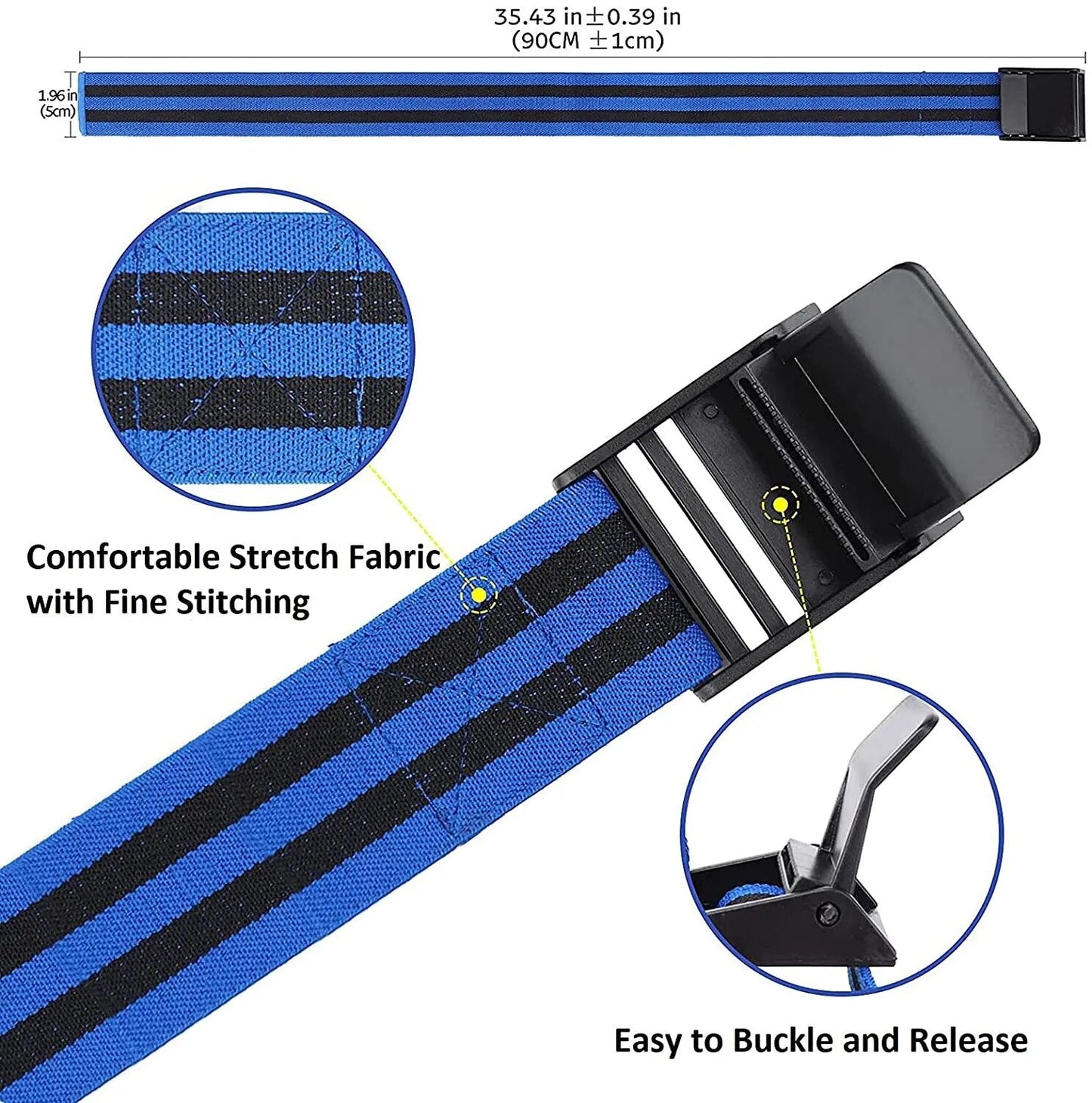 Anyfit Resistance Band Blue 2 Pcs 5cm Leg Fitness Bands Weight