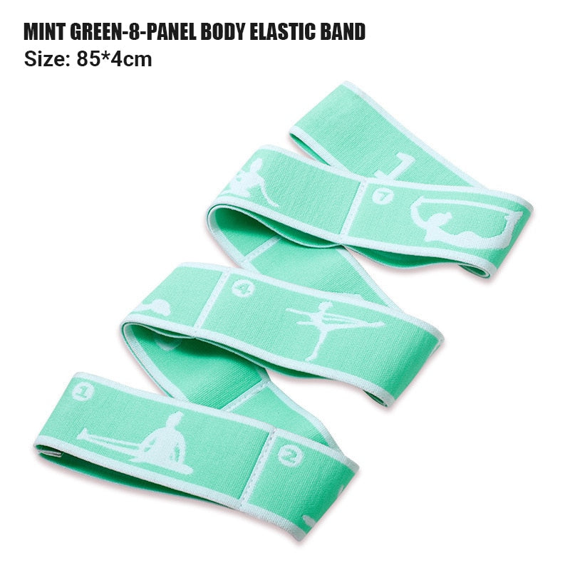 Anyfit Yoga Band Stretcher Neon Green and White Strap Resistance Belt