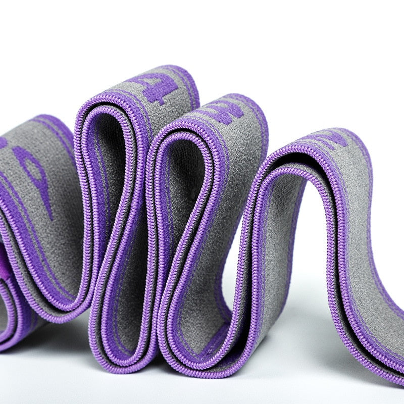 Anyfit Yoga Band Stretcher White and Neon Purple Strap Resistance Belt