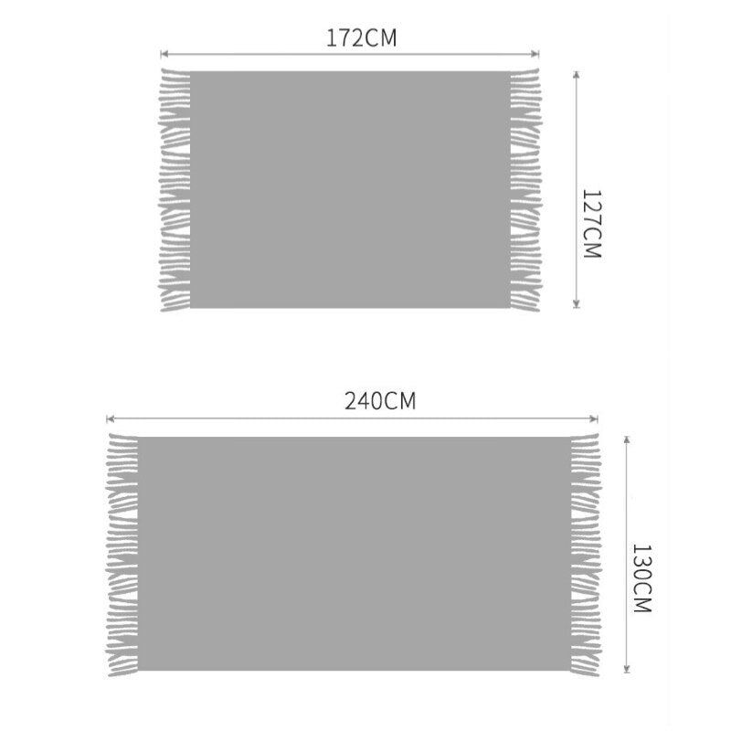 Anycozy Throw Blanket White 127*172cm