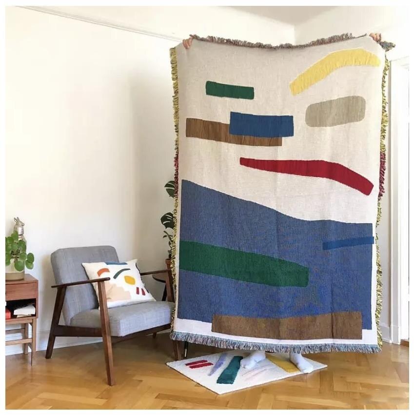 Anycozy Nordic Minimalist Throw Blanket with Tassel
