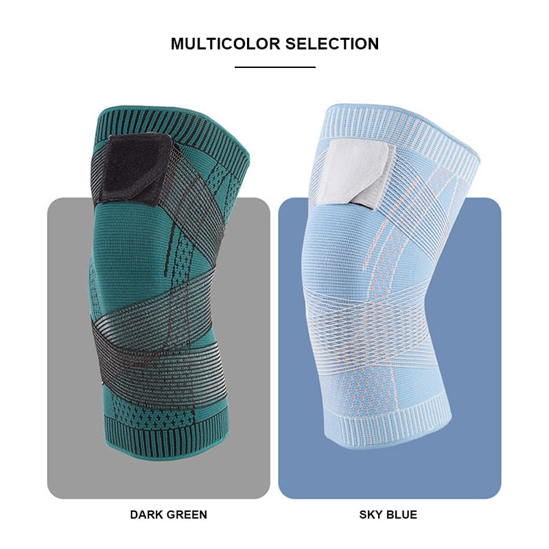 Anyfit 1PC Sports Kneepad 15cm Green Elastic Fitness Gear