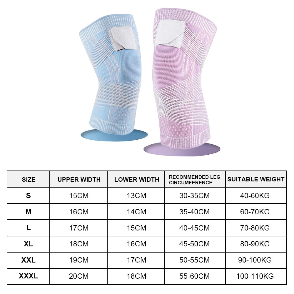 Anyfit 1PC Sports Kneepad 15cm Blue Elastic Fitness Gear