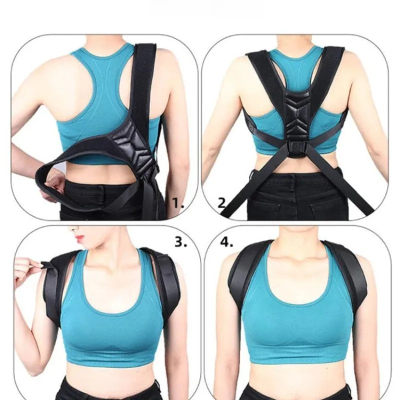 Anyfit Black Corrector Belt Medium Back Posture Adjustable