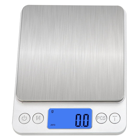 Anygleam Silver Rechargeable Stainless Kitchen Scale 5Kg Digital Display