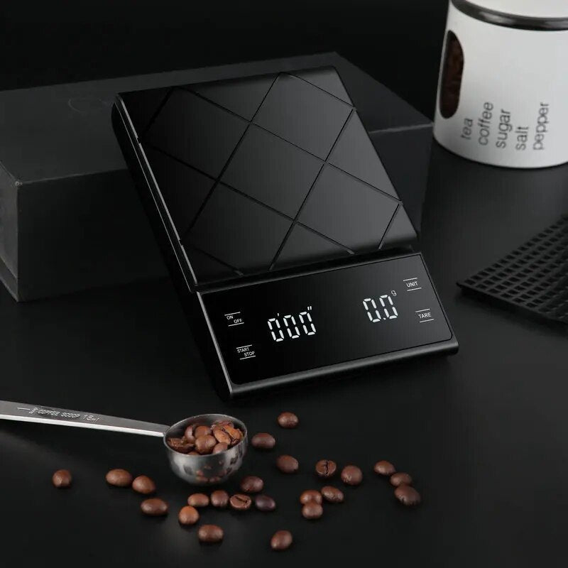 Anygleam Black Coffee Weighing Scale 3Kg Digital Display