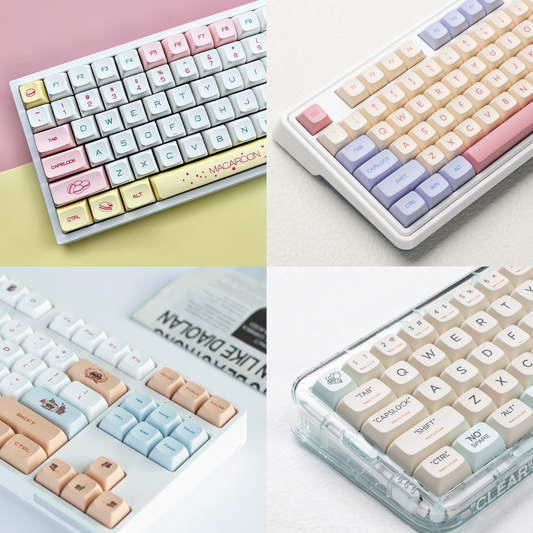 Anymob Keycap Keyboard Beige 132 Keys PBT Dye Pack in Bag