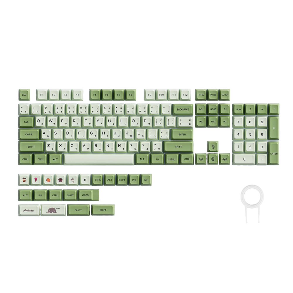 Anymob Keycap Keyboard Olive Green 124 Japanese Dye Bag Pack