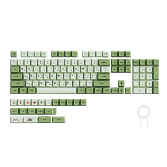 Anymob Keycap Keyboard Olive Green 124 Russian Dye Bag Pack