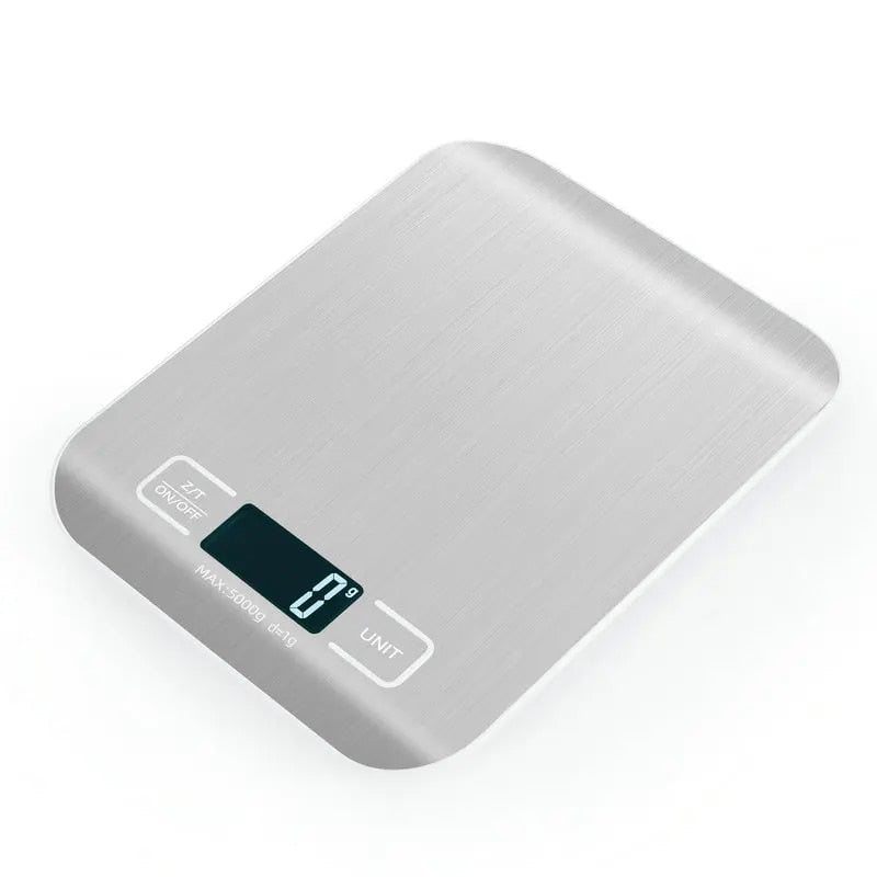 Anygleam Silvery Stainless Home Kitchen Scale 5KgDigital Display