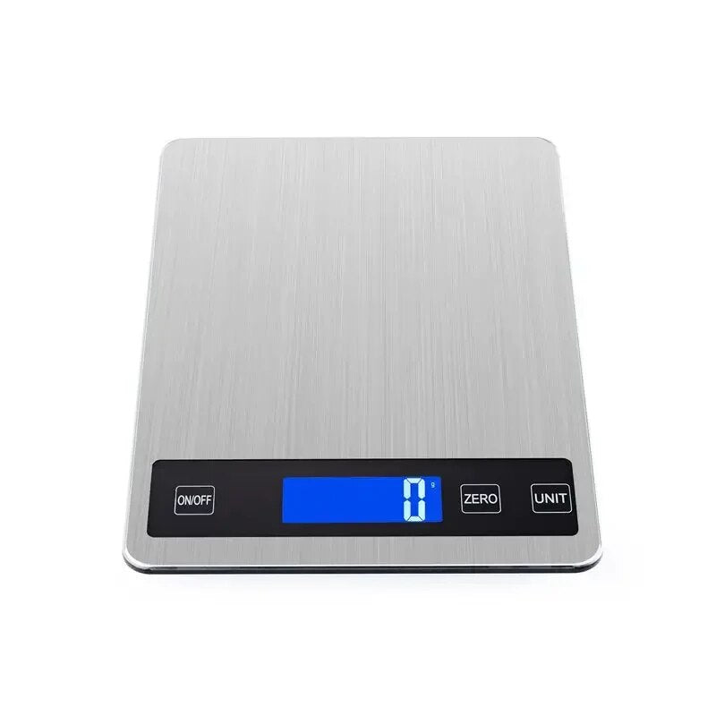 Anygleam Silver Stainless Kitchen Food Scale 15Kg Electronic Digital Display