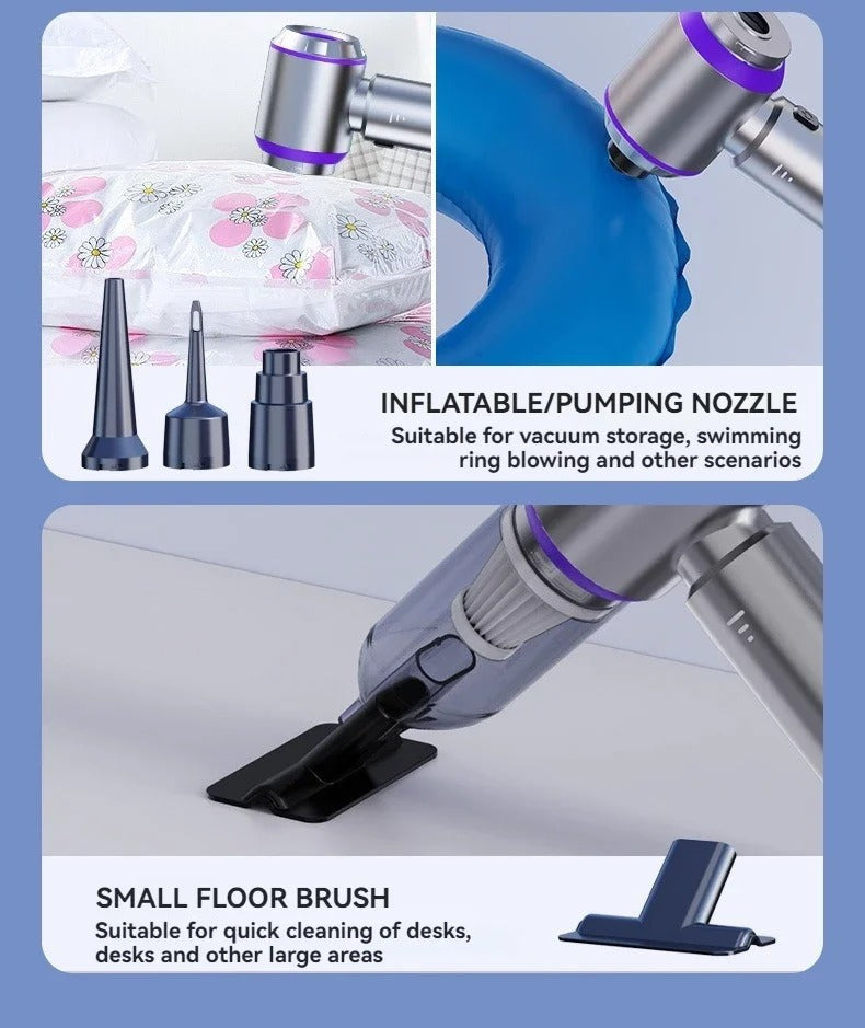 Anymob Vacuum Cleaner Purple Basic 2 Filters Mini Handheld Portable Blower