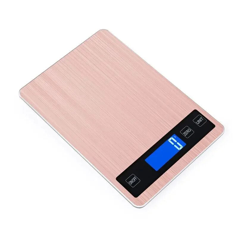 Anygleam Rose Gold Stainless Kitchen Food Scale 5Kg Digital Display