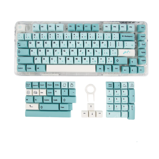 Anymob Keycap Keyboard Ice Blue 126 Japanese keys Mechanical Bag Pack