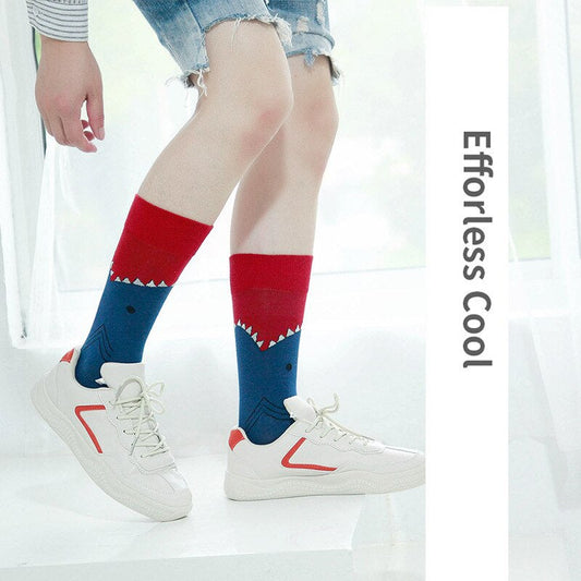 Anysox 5 Pairs One Size 5-11 Mixed Color Set Christmas Socks Cotton Fashion Dots Woman Skateboard Oil Paitiing