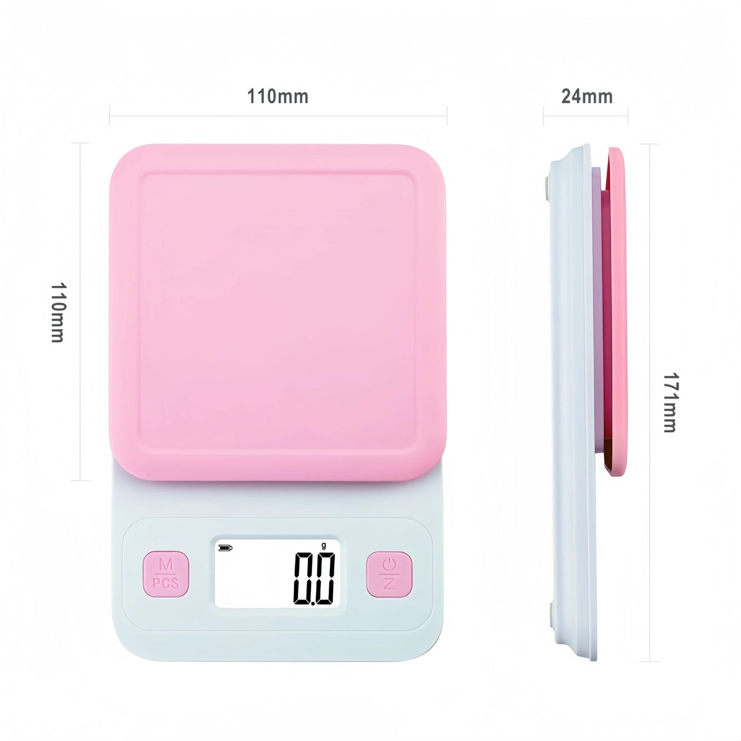 Anygleam Blue Cute Style Kitchen Scale 3Kg Electronic Digital Display