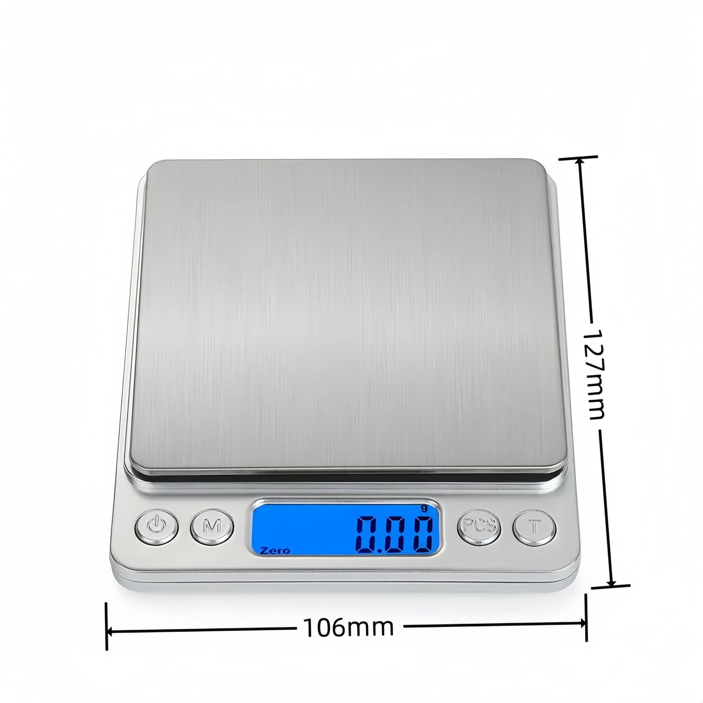 Anygleam Silver Electronic Food Weighing Scale 1Kg Digital Display