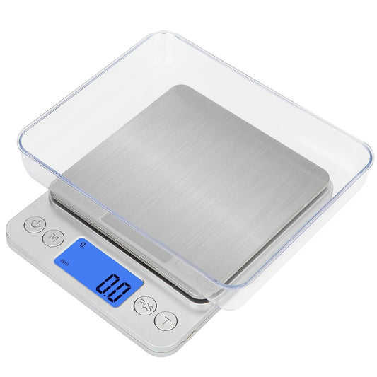 Anygleam Silver Rechargeable Stainless Kitchen Scale 5Kg Digital Display