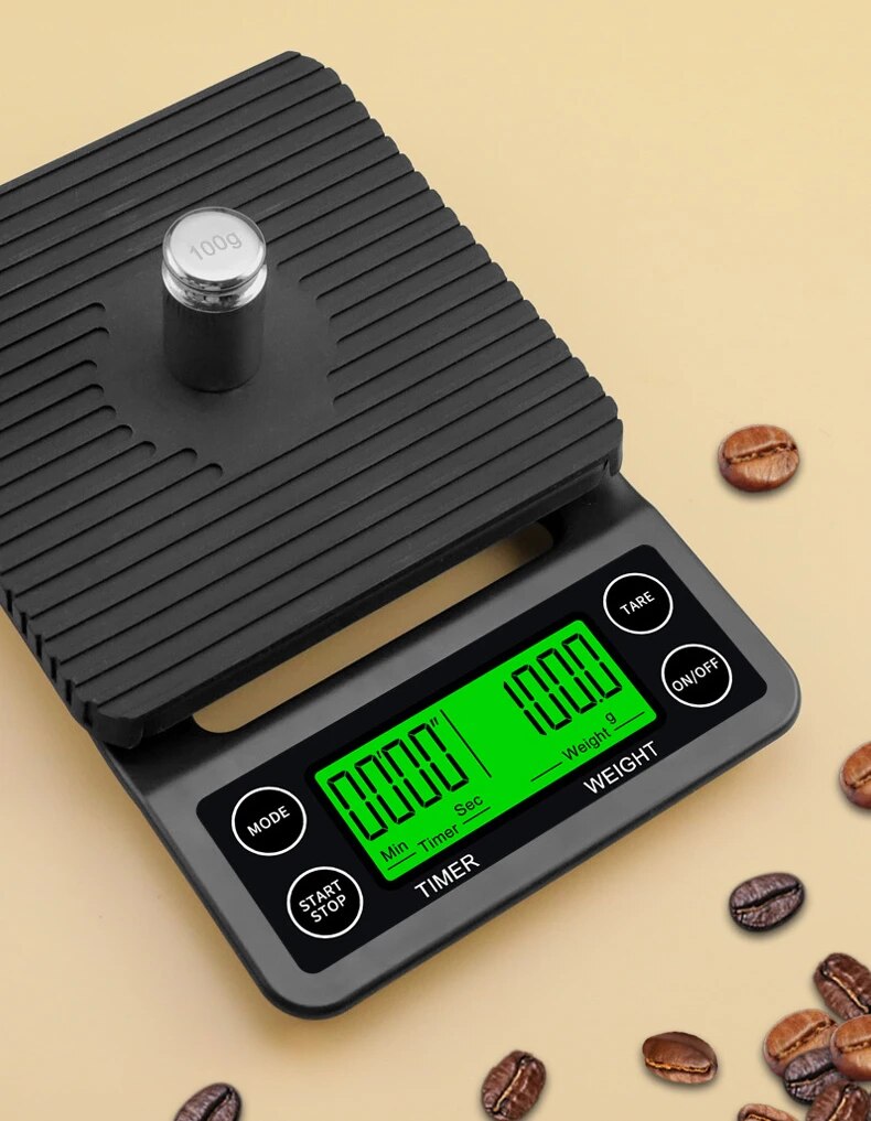 Anygleam Black Home Kitchen Scale 3Kg Digital Display