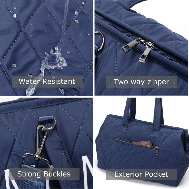Anymom Mommy Diaper Bag Black Handbag Diamond 5Pcs set with Changing Pad