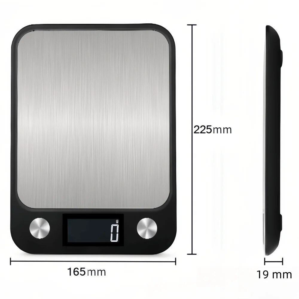 Anygleam White Stainless Kitchen Scale 5Kg Digital Display