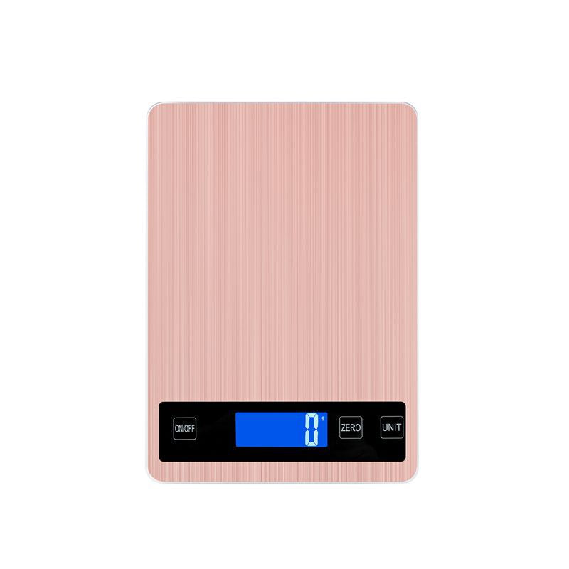 Anygleam Rose Gold Stainless Kitchen Food Scale 5Kg Digital Display