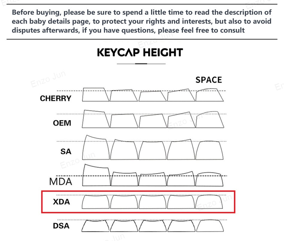 Anymob Keycap Keyboard Grey 127 English keys Switch Fit Bag