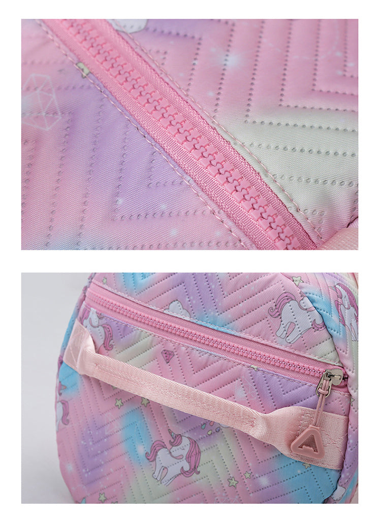Anymom Mommy Diaper Bag Blue Unicorn Waterproof Shoulder Bag