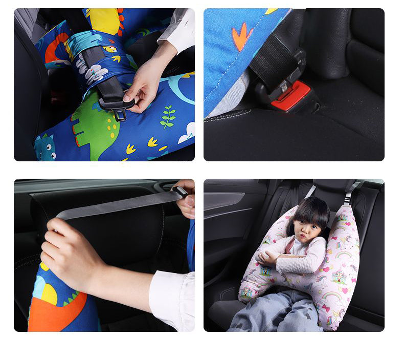 Anypack Car Travel Pillow UShape Cool Animal Pattern Kids Cushion Seat