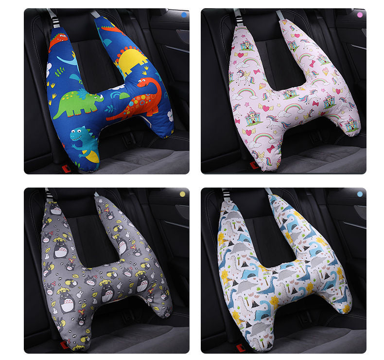 Anypack Car Travel Pillow UShape Giraffe Pattern Kids Cushion Seat